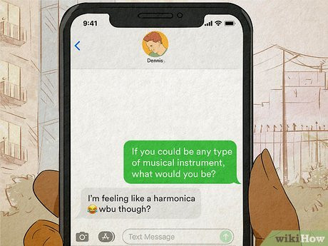 Fire off a totally random question to give your boyfriend a good laugh.