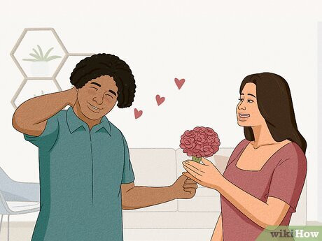 Step 2 They may struggle to be romantic, but this doesn’t mean they don’t care.