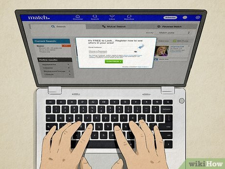 Step 1 Create an account on an online dating website.