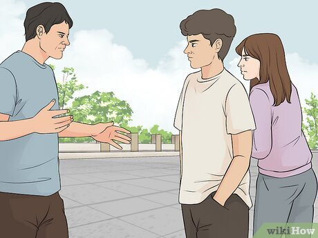 Step 1 Wedge yourself between them.